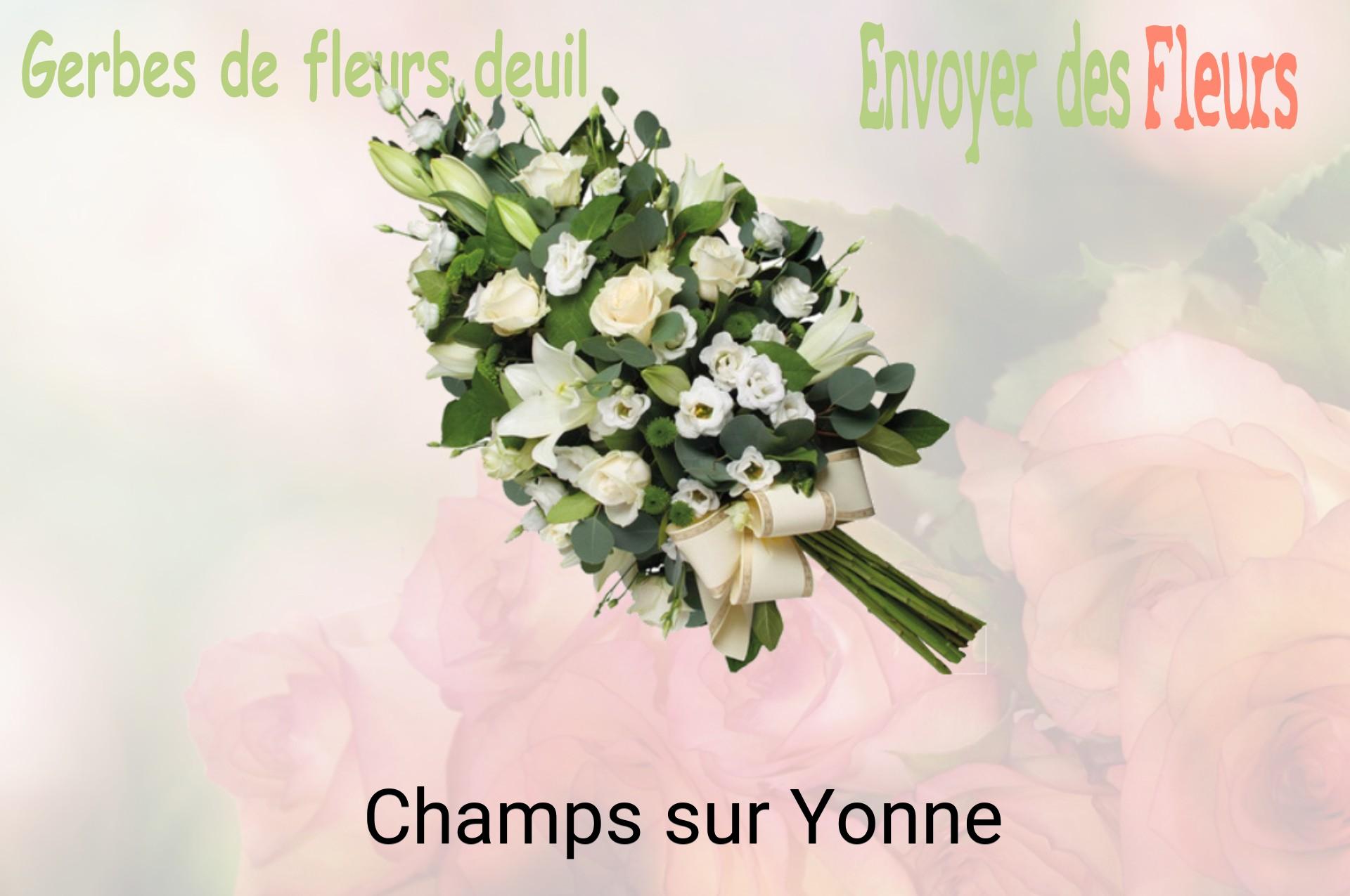 Gerbe de fleurs de deuil livrée à Champs-sur-Yonne
